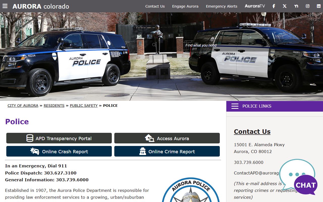 Aurora police department records for white pages search
