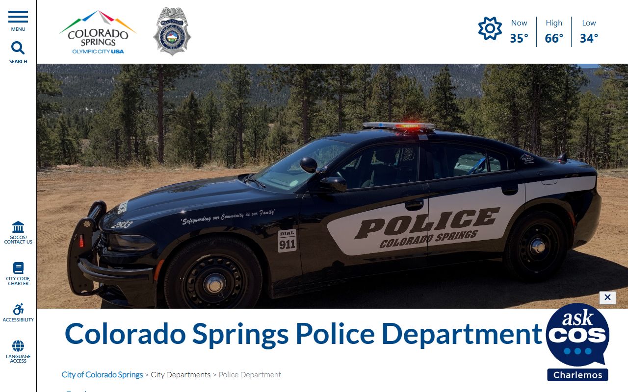 Colorado Springs police department records for white pages search