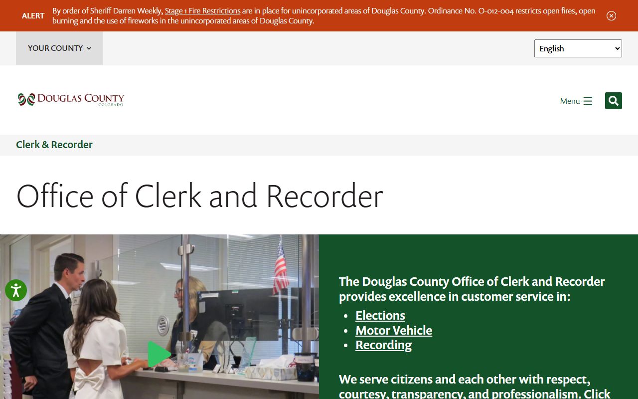 Douglas County Clerk and Recorder white pages records portal